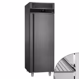 Kylskåp Rostfritt stål PREMIUM - GN 2/1 - 700 mm - 480 liter - ned till -2 °C till +8 °C - med 1 dörr - Umluftkylning, Automatisk avfrostning, R290 - Antracit