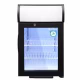 GASTRO-COOL | Promotional Refrigerator with Lighted Canopy – 21 Liters – with 1 Glass Door – Black