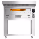 Forno para pizza a gás - 6x33 cm - incluindo capô e cabine de fermentação