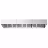 Cappa cubica professionale con motore - 4600mm - con filtri a labirinto e luci LED ad incasso