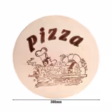 Pizzatányér - kerek - juharfa - Ø 30 cm