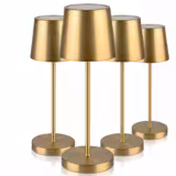 (4 sztuki) Lampa stołowa – MERLE – z 3-stopniową regulacją jasności – Ø 110 mm – złota