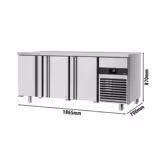 Commercial Counter Fridge PREMIUM - 1865x700mm - with 3 doors - capacity 474 litres