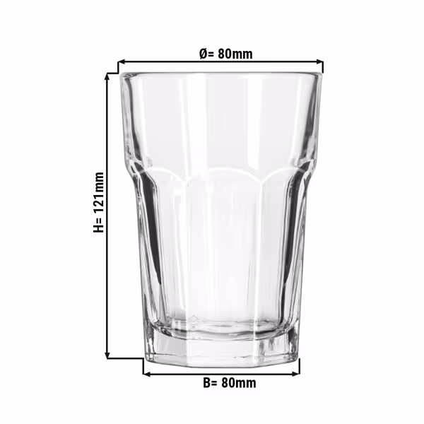 (12 Stück) Longdrinkglas - GIBRALTAR - 296ml - Transparent