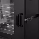 Fumoir électrique professionnel - Commande électronique - avec 4 étagères - 670x739mm - sur roulettes - Noir - fumage à chaud et à froid