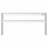 Étagère supérieure en inox – 2 niveaux – 1400 × 370 mm – hauteur réglable