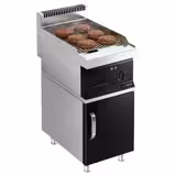 Commercial Electric Griddle - 8.0kW - Ribbed Plate - Cooking area: 395x535mm - with Cabinet Base - 1 Door