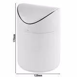 (6 adet) Çöp Kovası - Masaüstü - 1.2L - 120x120x170mm - Paslanmaz Çelik