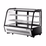 Vitrine réfrigérée de table - 160 litres - 870mm - ronde - avec 2 étagères