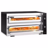 Forno elettrico per pizza PREMIUM - Platea in mattoni refrattari - 1340x900mm - 6+6 pizze Ø35cm - 400°C - Digitale