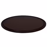 (12 uds) Plato para pizza - Polietileno - Ø420mm - con canal recogejugos - Marrón