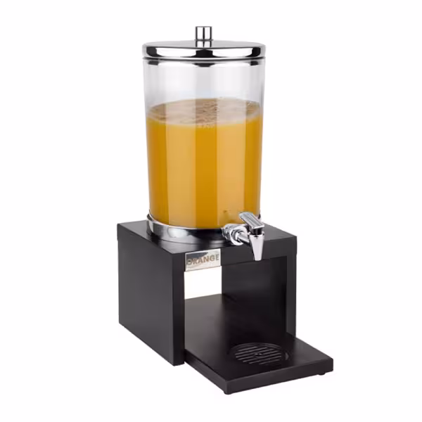 Distributeur de jus - BRIDGE - 4 L - Bois, acier inoxydable - incl. Socle, 2 batteries de refroidissement, adaptateur sans contact