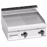Fry Top Gas Professionale - 13,8 kW - Liscio e Rigato - Superficie di cottura: 795x500mm