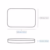 (300 pièces) Couvercles réutilisables - polypropylène - rectangulaire - transparent - pour MS1000REGBS & MS700RGBS