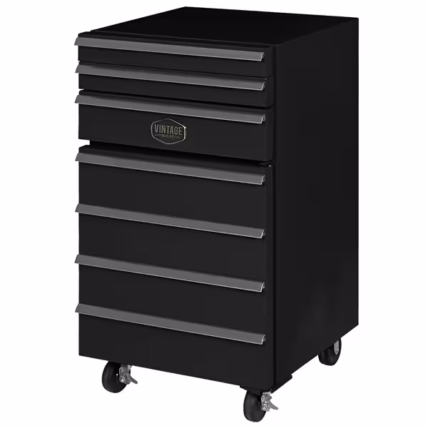 GASTRO-COOL | Armoire réfrigérée positive en acier inoxydable « Werkstattwagen » - 50 L - avec 1 porte - Noire - Roulettes