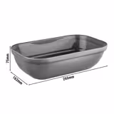 (6 szt.) Miska GN - EMMA - Melamina - 1,5l - GN 1/4 - 265x162x75mm - Głębokość:75mm - Szary