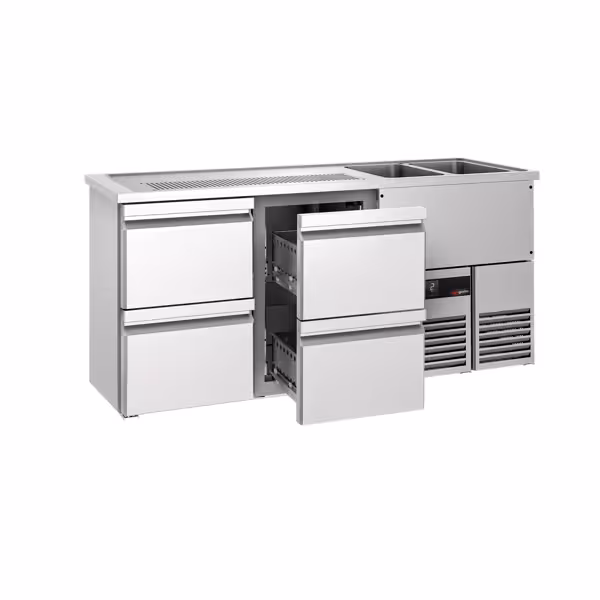 Back Bar Cooler PREMIUM - 1950x700mm - 4 Drawers