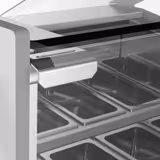 Ice Cream Serve Over Counter | ADAM - 1200mm - Ventilated cooling - with LED lighting - for 12 x 5 litres Napoli pans or 8 x 7 litres - Black