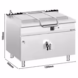 Marmite de Cuisson à Gaz - 250 Litres - 30 kW - Chauffage Indirect - avec Raccordement à l’Eau