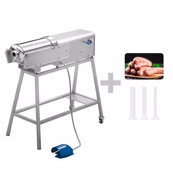 Elektrischer Wurstfüller - 30 Liter - 560 Watt - Edelstahl - inkl. Fußbedienung & 3 Füllrohre