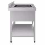 Plonge en inox ECO - 1800x700mm - avec étagère basse - 2 bacs au centre