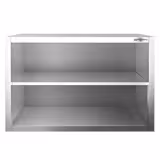 Nerezová nástěnná skříňka ECO - 800x400 mm - bez křídlových dveří - výška 650 mm