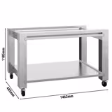 Support pour four à pizza - 1462x485x1185mm - Inox - pour POP934E - avec 1 étagère