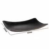 (6 pcs) Serving Tray - MARONE - Melamine - 325x235mm - Height: 45mm - Black/Brown