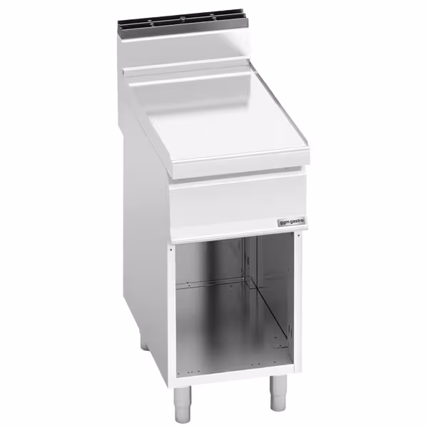 Elemento neutro | LORENZO 700 - 400x714x1020mm - acciaio inox AISI 304 | Base aperta | con alzatina | angoli arrotondati