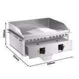 Fry-top electric - 9,0 kW - suprafață Netedă & Striată - de banc