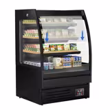 Vitrine murale réfrigérée - Libre-service - 900mm - 216L - avec 3 étagères - Noir