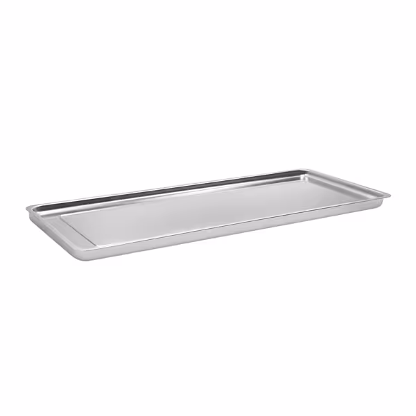 Ausstell-/Auslageblech - Edelstahl - mit Rand - 820x270x40mm