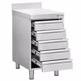 Commercial Dough Ball Storage Cabinet – 5 Drawers – 500 × 700 mm – with Upstand