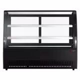 Countertop display fridge - 105L - 700mm - Double glazing - with 2 glass shelves - 2 rear sliding glass doors