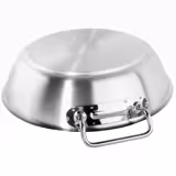 Padella per Paella in Acciaio Inox - Ø 400 mm - Capacità: 10 L - Adatta all'Induzione