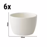 (6 pcs) Dessert Bowl - Lux - Porcelain - 100ml - round - Ø 65mm - Ivory