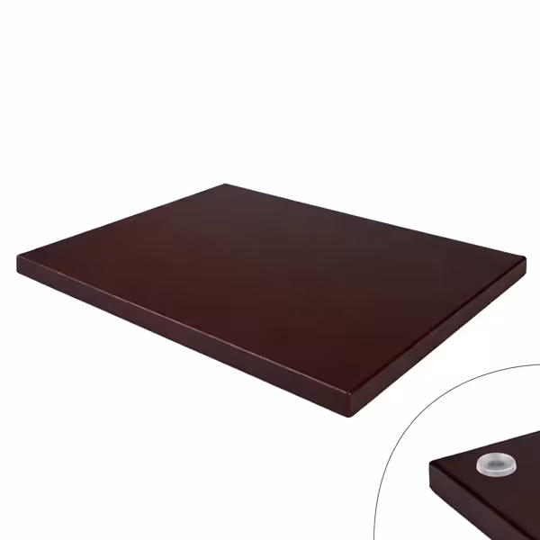 Cutting/Chopping board with anti-slip feet - 300x500mm - HACCP compliant - Brown