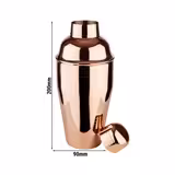 (6 pcs) Cobbler Cocktail Shaker - 3-piece set - Copper - 0.5L