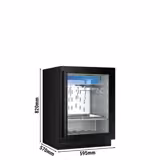 Commercial Dry Aging Cabinet – 98 Litres – 595 mm – 1 Frameless Glass Door – Humidity 60% to 85% – Digital