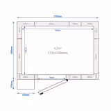 Chambre de congélation en inox – 2100 × 1500 mm – 4,14 m³ – avec groupe de congélation et rideaux à lamelles inclus