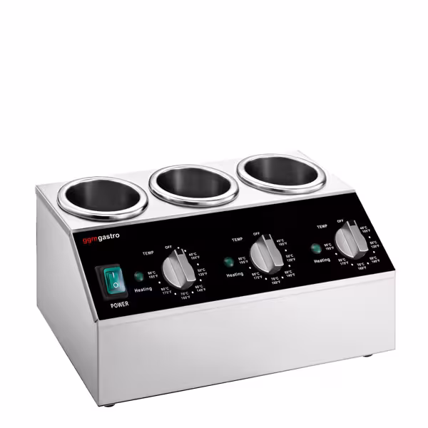 Sausverwarmer - 600W - voor 3 knijpflessen - incl. flessen