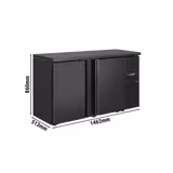 Mesa refrigerada para bar e bebidas ECO - 1462mm - com 2 portas - Preto