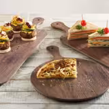 (6 pcs) Serving Tray - OAK - Melamine - 610x200mm - Height: 15mm - Brown