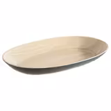 (6 pcs) Bowl - FRIDA - Melamine - 1.2L - 335x210mm - Depth: 40mm - Black & Beige