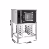 Bakkerij elektrische combisteamer - Digitaal - 6x EN 60x40 - incl. onderstel, bakplaathouder & wassysteem