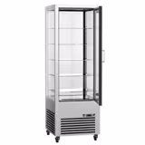 Panoramische vitrine - 440 liter - Dubbele beglazing - met 5 glazen planken - glazen deur achter