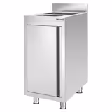 Sudoper s ormarićem - inox - 400 x 600 mm - s košem za otpatke - s 1 koritom