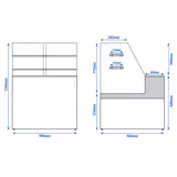 Serve Over Counter - 998x985mm - with 1 door - LED lighting