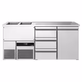 Direct Draw Beer Dispenser / Kegerator PREMIUM - 1950x700mm - 1 Door & 3 Drawers