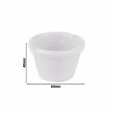(24 pcs) Ramekin - CASUAL - Melamine - 50ml - round - Ø60mm - White